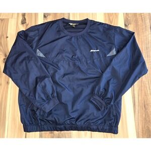 North‎ End Snap-On Pullover Windbreaker Mens Navy Blue Size XL Lightweight